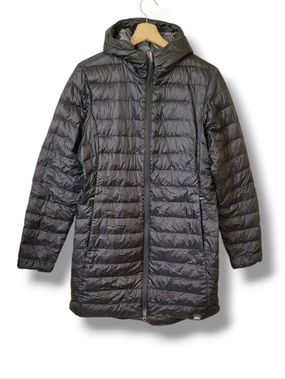 REI 650 Down Parka Black - Hooded Puffer Jacket